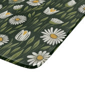 Vibrant Daisy Pattern with Lush Green Accents Snijplank (Hoek)
