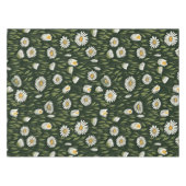 Vibrant Daisy Pattern with Lush Green Accents Tafelkleed (Voorkant (Horizontaal))