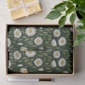 Vibrant Daisy Pattern with Lush Green Accents Tissuepapier (Geschenk)