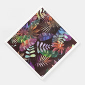 Vibrant Dark Tropical Leaf Pattern Paper Napkin Servet (Hoek)
