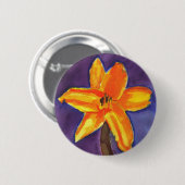 Vibrant Day Lily Ronde Button 5,7 Cm (Voorkant /achterkant)