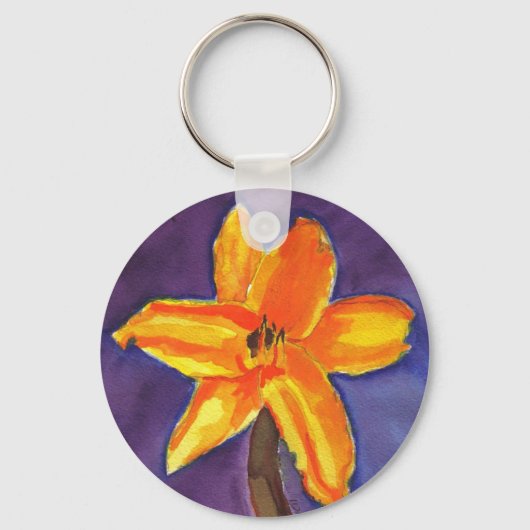 Vibrant Day Lily Sleutelhanger (Voorkant)