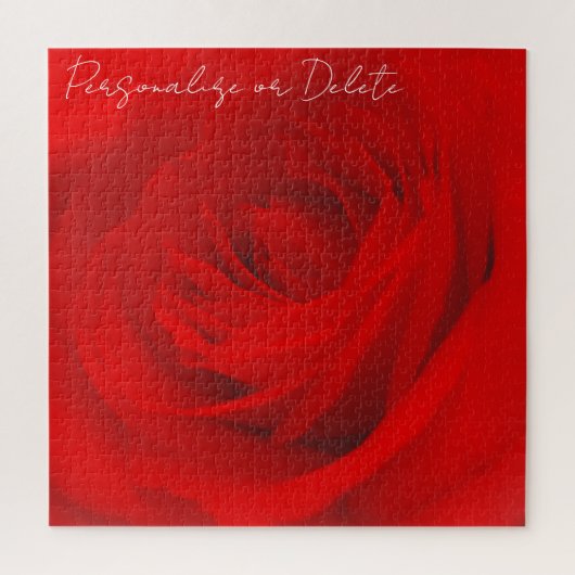Vibrant Deep Red Rose Romantic Feminine Bold Legpuzzel (Verticaal)