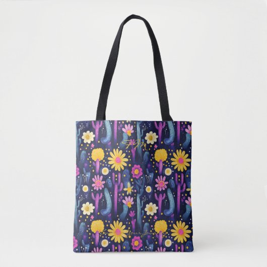 Vibrant Desert Bloom Wellness Canvas tas (Voorkant)