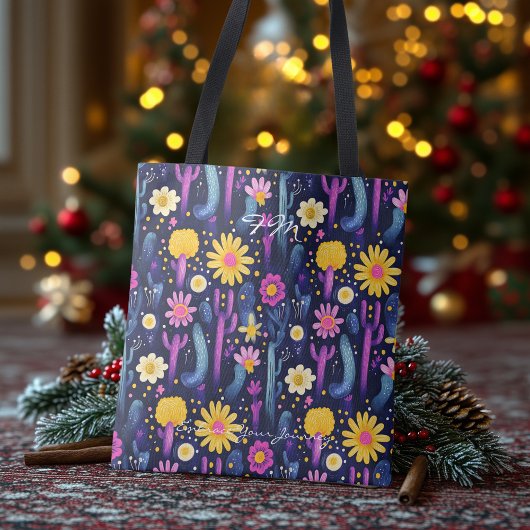 Vibrant Desert Bloom Wellness Canvas tas