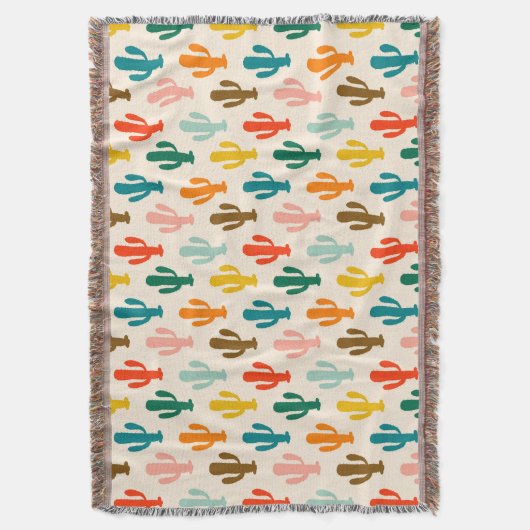 Vibrant Desert Botanical Throw Blanket  Deken (Voorkant Verticaal)