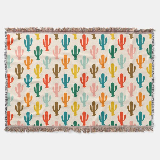 Vibrant Desert Botanical Throw Blanket Deken (Voorkant)