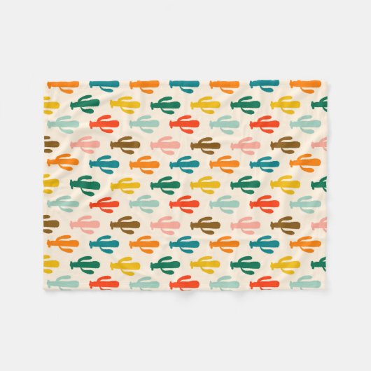 Vibrant Desert Botanical Throw Blanket Fleece Deken (Voorkant (Horizontaal))