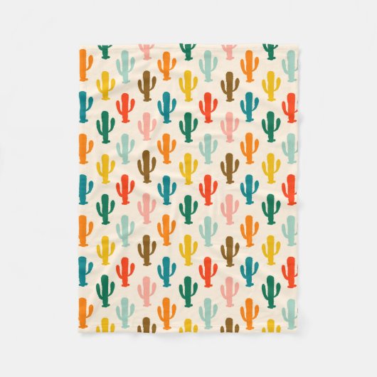 Vibrant Desert Botanical Throw Blanket Fleece Deken (Voorkant)