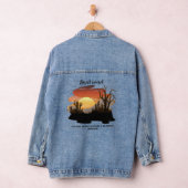 Vibrant Desert Sunset T-shirt voor mannen Denim Jacket (Hangar)