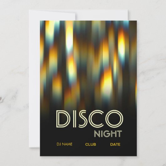 VIBRANT DISCO PARTY FLYER INVITATION KAART (Voorkant)