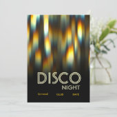 VIBRANT DISCO PARTY FLYER INVITATION KAART (Staand voorkant)