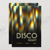 VIBRANT DISCO PARTY FLYER INVITATION KAART (Voorkant / Achterkant)