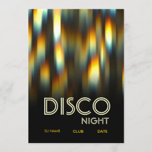 VIBRANT DISCO PARTY FLYER INVITATION KAART