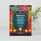 Vibrant Diwali Splendor Kaart (Staand voorkant)