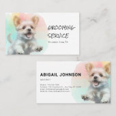 Vibrant Dog Pet Grooming Service Visitekaartje (Voorkant / Achterkant)