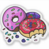   Vibrant Donut Sticker  (Voorkant)