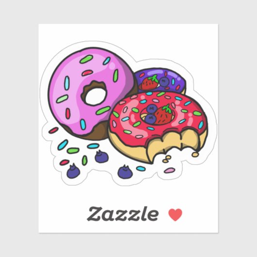   Vibrant Donut Sticker  (Vel)
