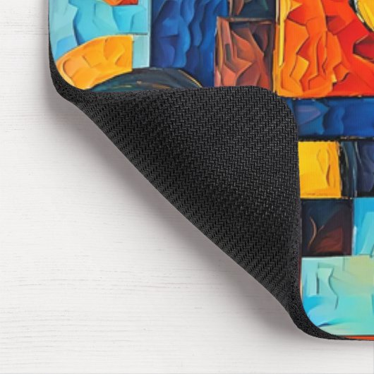 Vibrant Dreams Geometry – Bold Modern Abstract Art Muismat (Hoek)