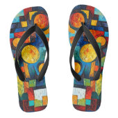 Vibrant Dreams Geometry – Bold Modern Abstract Art Teenslippers (Voetbed)
