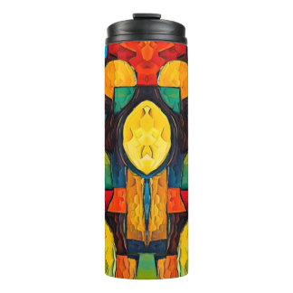 Vibrant Dreams Geometry – Bold Modern Abstract Art Thermosbeker