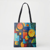 Vibrant Dreams Geometry – Bold Modern Abstract Art Tote Bag (Voorkant)