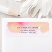 Vibrant Dreams Retouradreslabel / Roze & Peach Etiket (Insitu)