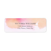 Vibrant Dreams Retouradreslabel / Roze & Peach Etiket (Voorkant)