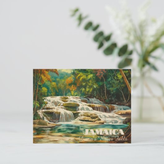 Vibrant Dunn's River Herfsten Jamaica Briefkaart (Staand voorkant)