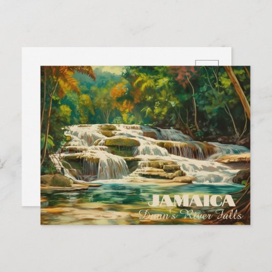 Vibrant Dunn's River Herfsten Jamaica Briefkaart (Voorkant / Achterkant)