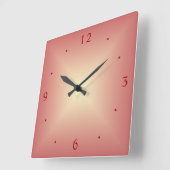 Vibrant Dusty Pink/lemon >Kitchen Clock Vierkante Klok (Hoek)