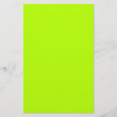 Vibrant Electric Lime Green Ready om aan te passen Briefpapier (Voorkant)