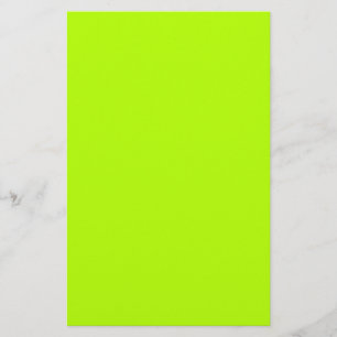 Vibrant Electric Lime Green Ready om aan te passen Briefpapier