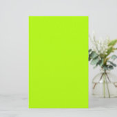 Vibrant Electric Lime Green Ready om aan te passen Briefpapier (Staand voorkant)