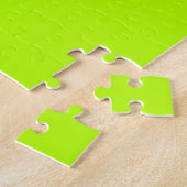 Vibrant Electric Lime Green Ready om aan te passen Legpuzzel (Zijkant)