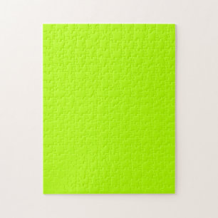 Vibrant Electric Lime Green Ready om aan te passen Legpuzzel