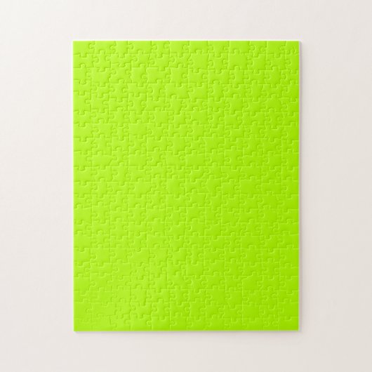 Vibrant Electric Lime Green Ready om aan te passen Legpuzzel (Verticaal)