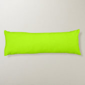 Vibrant Electric Lime Green Ready om aan te passen Lichaamskussen (Achterkant)