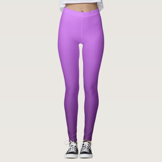 Vibrant Electric Summer Paarse Dipped Ombre Leggings (Voorkant)