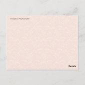 Vibrant Elegant Sinaasappel Damask Lace Girly Patt Briefkaart (Achterkant)
