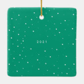 Vibrant Elf Green | Foto van Merry en Married Keramisch Ornament (Achterkant)