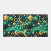 Vibrant Emerald Celestial Moon for Creative Bureaumat (Voorkant)