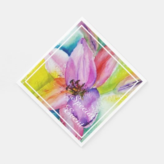 Vibrant en Neon Lily Party Servet (Hoek)