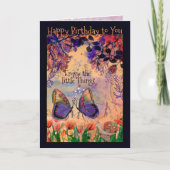 Vibrant Enjoy the Little Things Butterfly Birthday Kaart (Voorkant)