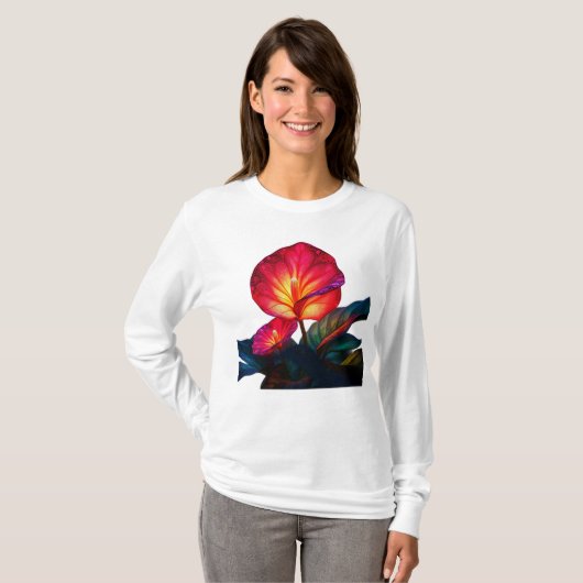 vibrant ethereal flower t-shirt (Voorkant volledig)
