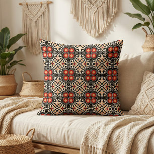 Vibrant Etnisch Arabesque Bohemian Mosaic Patroon Stof
