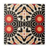 Vibrant Etnisch Arabesque Bohemian Mosaic Patroon Tegeltje (Voorkant)