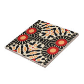 Vibrant Etnisch Arabesque Bohemian Mosaic Patroon Tegeltje (Zijkant)