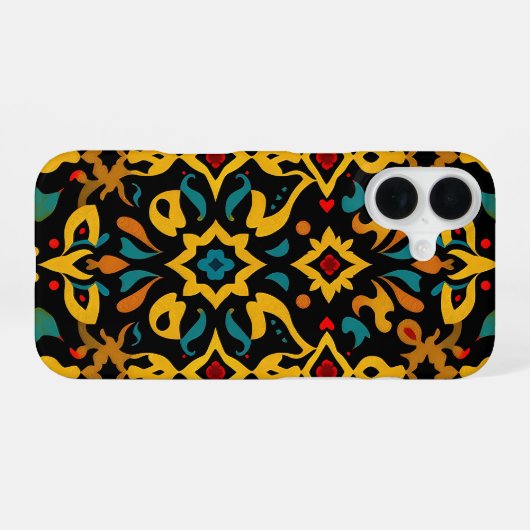 Vibrant Exotic Tile Phone Case iPhone 16 Hoesje (Achterkant horizontaal)