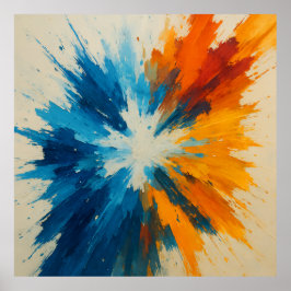 Vibrant Explosion - Abstracte expressionistische e Poster